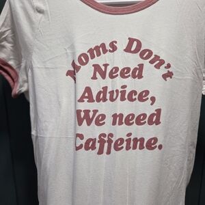 Torrid White and Pink Short Sleeve Tee